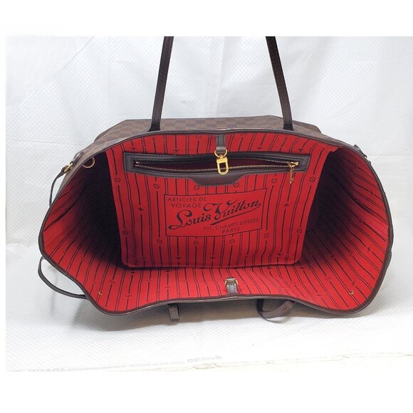 Louis Vuitton Damier Ebene Canvas Neverfull MM Tote w/ COA - Picture 6 of 16